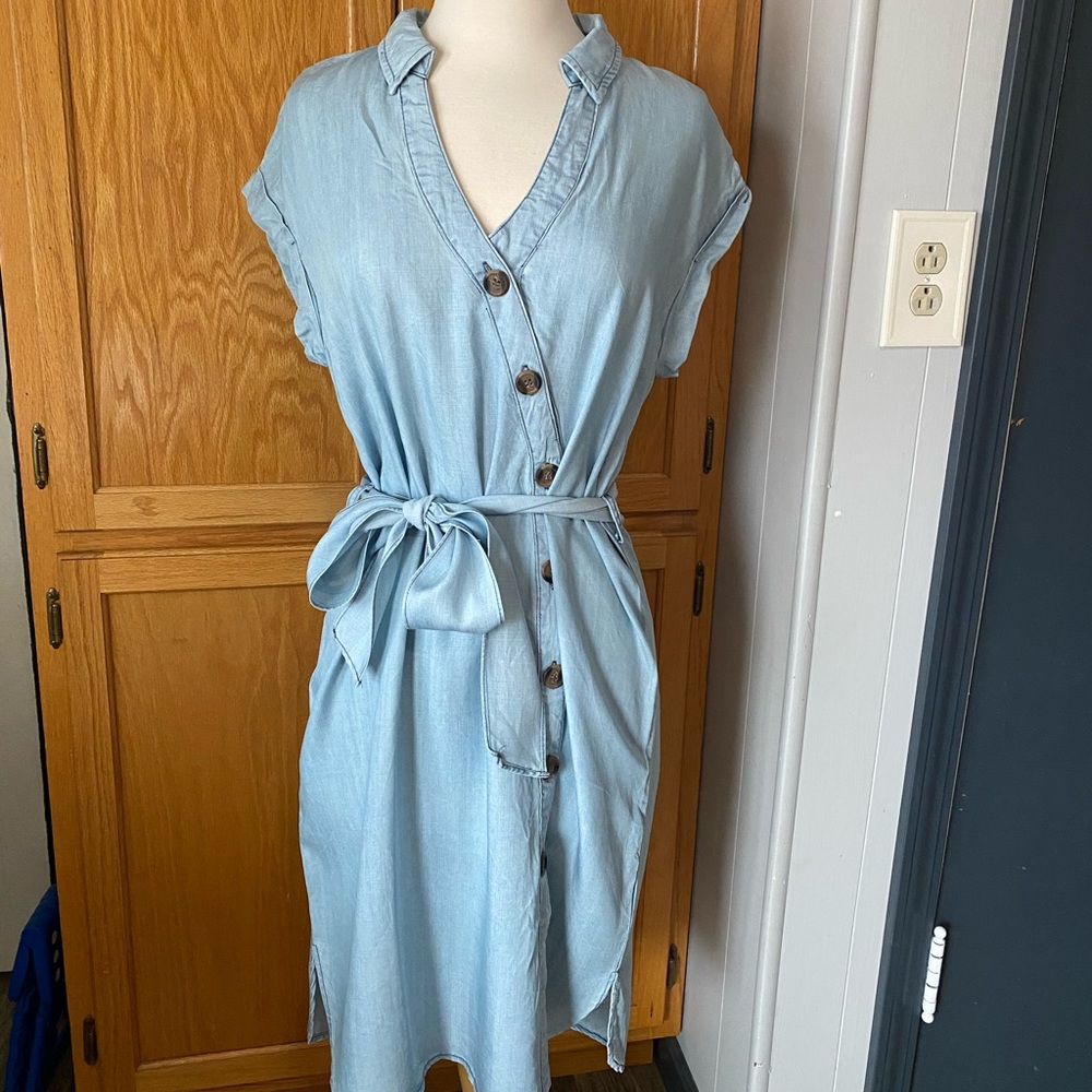 Chambray Tie Dress